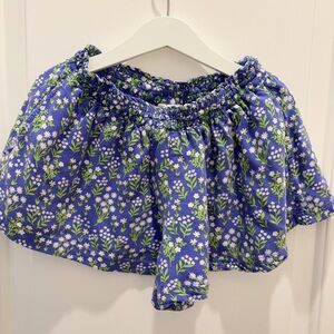 Mini Boden Floral Blue and Green shorts-size5-6Y